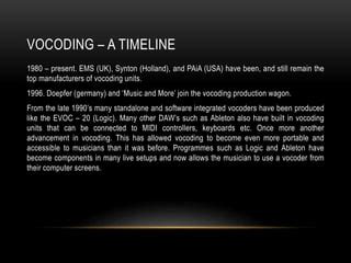 Image result for Vocoder History