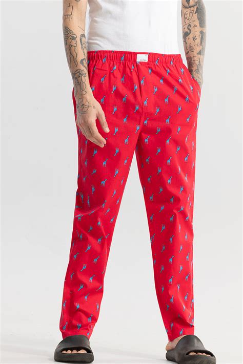 Giraffe Print Red Pyjama – BlackTree