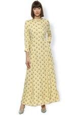 Buy Women Yellow Print Long Sleeves Tunic Online - 616579 | Van Heusen