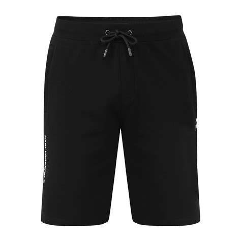 Buy Karl Lagerfeld Men Black Side KARL Doll Rubber KL Print Shorts for ...