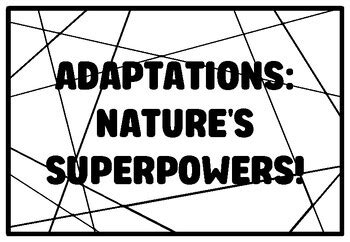 ADAPTATIONS: NATURE'S SUPERPOWERS! Grade 3 Science Coloring Pages ...
