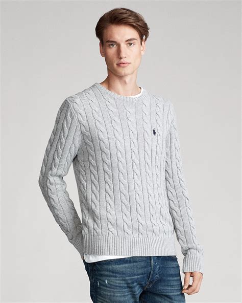 Cable-Knit Cotton Jumper for Men | Ralph Lauren® IN