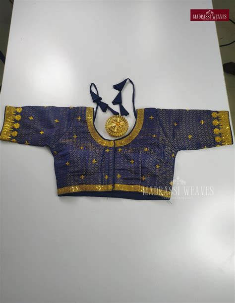 ReadyMade Aari Work Soft Italian Silk Blouse – Madrassi Weaves