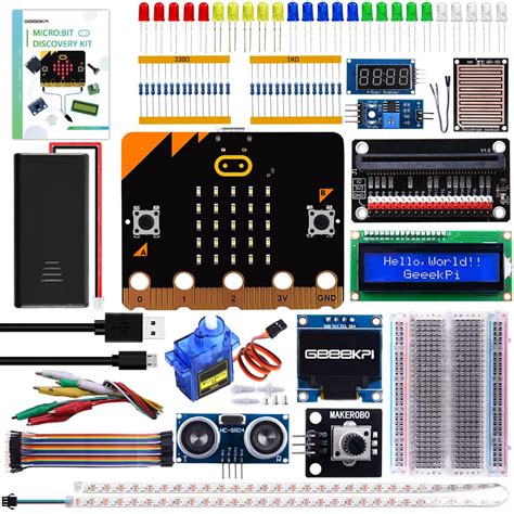 Buy GeeekPi Basic Starter Kit for BBC Micro:bit (V2 Included), Blocks ...