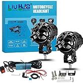 LIU HJG 7 LED Round White Fog Light With Yellow Cap (70W) With Wiring ...