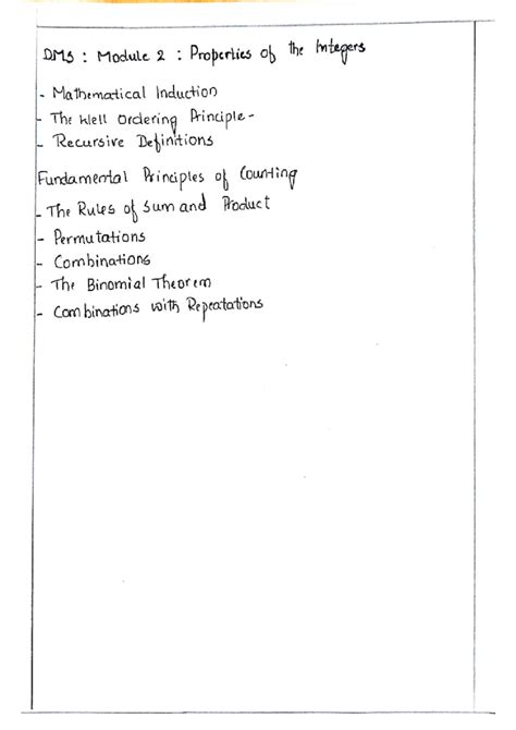 DMS: Module 2 - Mathematical Induction, Counting Principles ...