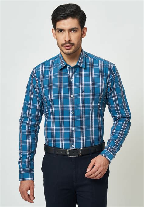 Men Blue Slim Fit Formal Shirt – Fashionking Brands Pvt Ltd