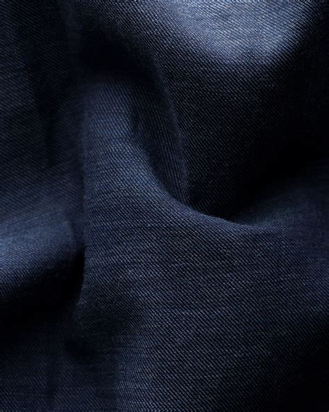 Dark Blue Lightweight Flannel Shirt - Eton