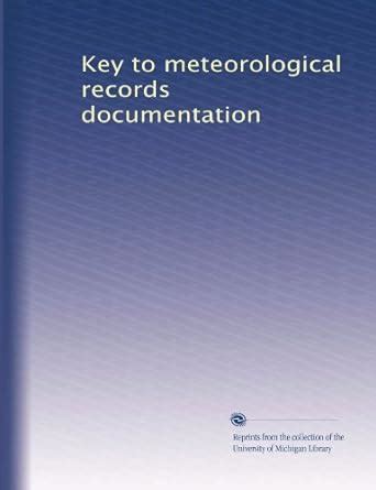 Key to meteorological records documentation: Volume 20 : Amazon.in: Books
