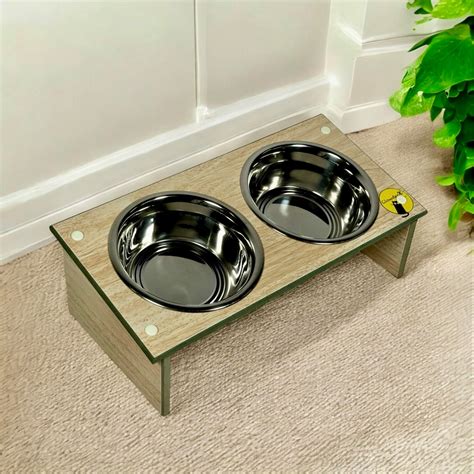 ClowderX Basic Pet Feeding Bowls with Stand for Cats and Small Dogs ...