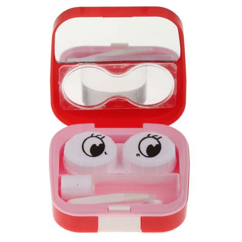 Rare Set of Compact Portable Contact Lens Case + Lens Solution Bottle ...