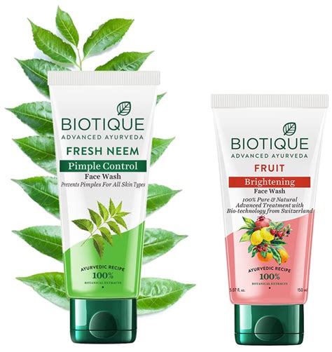 Biotique Bio White Advanced Fairness Face Wash, 150ml & Biotique Bio ...