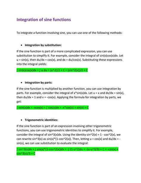 SOLUTION: Integration of trigonometric functions - Studypool