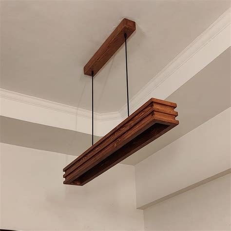 Buy Solid Wood Artline 36 Led Hanging Lamp With Brown Base Online | New ...
