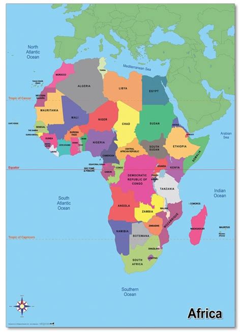 Simple Map Of Africa For Kids