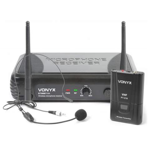 Vonyx Central Microfone Vhf S/ Fios C/ Microfone Cabeça (STWM711H ...