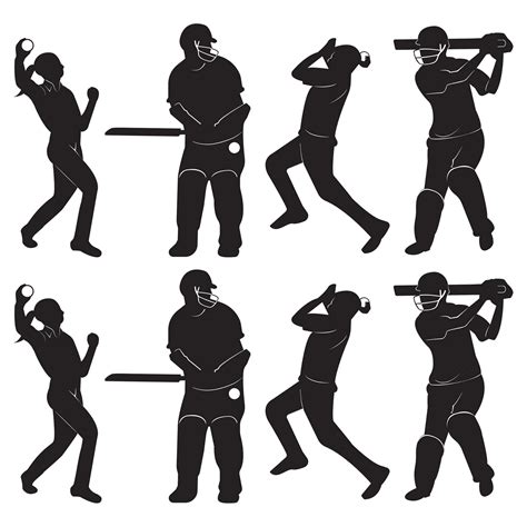 Buy Beistle Cricket Sports Ball Player Silhouette Cut Outs 8 Piece ...