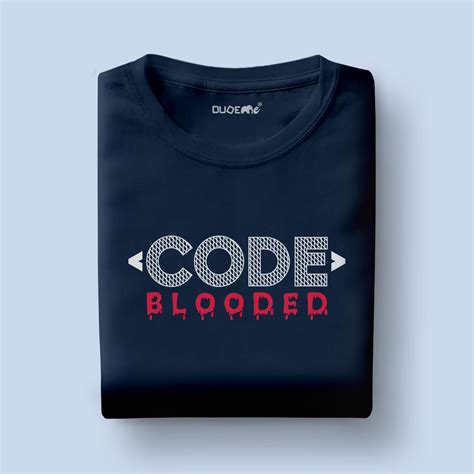 Code Blooded Half Sleeve T-Shirt - DudeMe – Dudeme