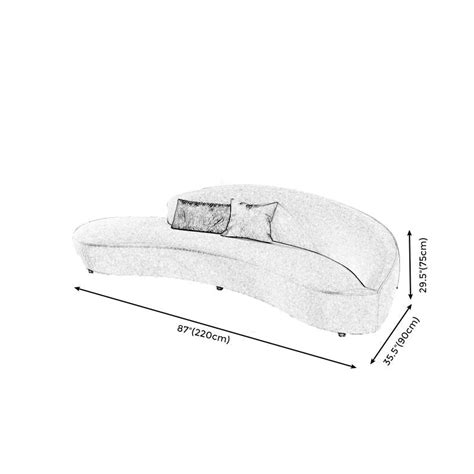 Curved Armless Luxury Sofa – On Wood Products