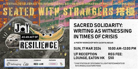 Sacred Solidarities: Writing as Witnessing in Times of Crisis, 1/F ...