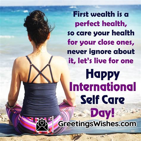 International Self-Care Day Messages and Quotes (24 July) - Greetings ...
