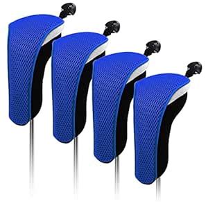 Craftsman Golf 4x Thick Neoprene Black Blue Hybrid Golf Club Head Cover ...