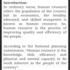 Describe in brief the role of human resources in Economic development ...