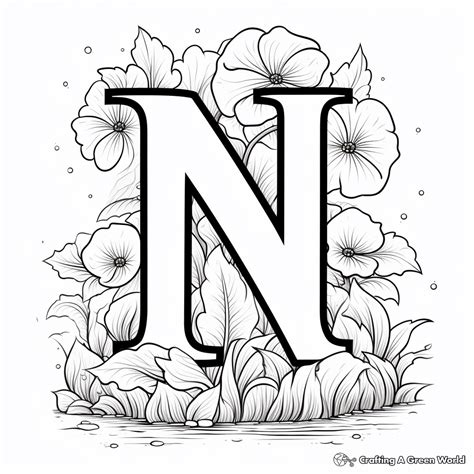 Free Letter N Coloring Pages Printable PDF - Worksheets Library
