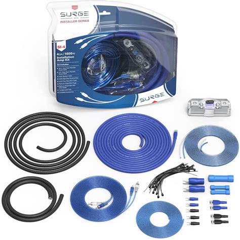 Surge Series Amplifier Wiring Kit - 4 Gauge Amp Kit - True Spec AWG Amp ...