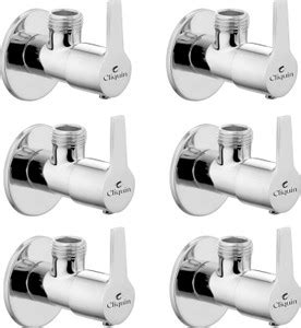 Cliquin Osaka Brass Angular tap_P-6 (Pack of 6) Angle Valve with Wall ...