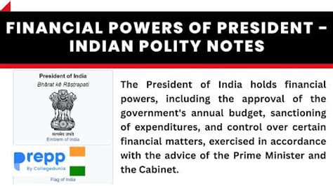 Financial Powers of President - Indian Polity Notes