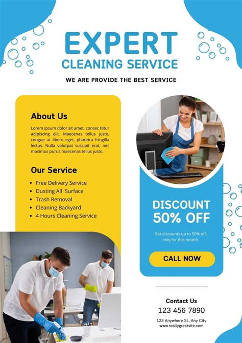 Free Printable, Customizable Cleaning Flyer Templates Canva Within ...