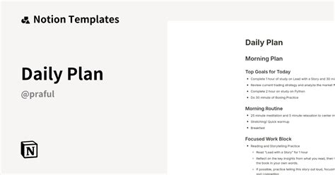 Image result for Daily Plan Example