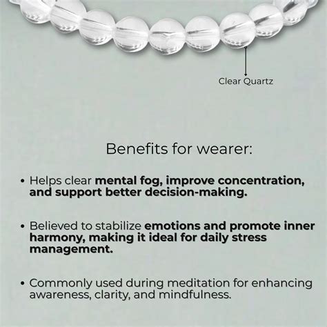Pure Clear Quartz Natural Stone Bracelet