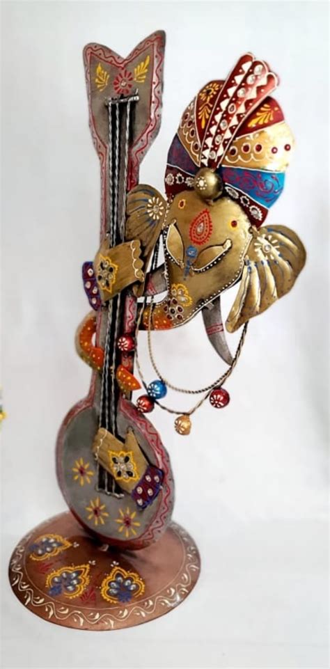 Buy Metal Sitar Ganesh Table Top, Gold – PC HOME DECOR