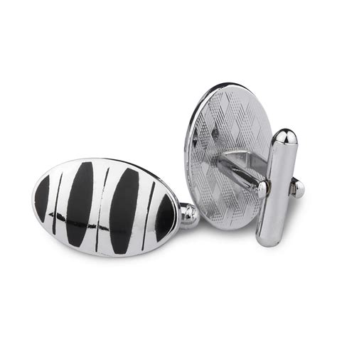 Kavove The Harmonic Black Coloured Cufflinks For Men