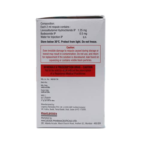 Bunase-L 0.5 mg Respule 5's Price, Uses, Side Effects, Composition ...