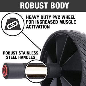 Dr Trust USA Abs Wheel Roller | Knee Mat Exercise Wheel | ABs Roller