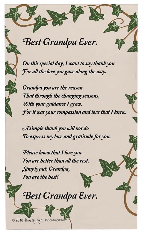 Buy Grandpa Gifts for Christmas Best Grandpa Ever Grandpa Poem ...