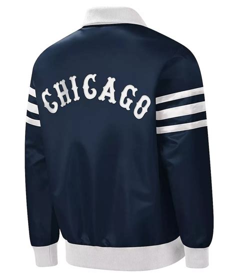 Starter Navy Varsity Satin Chicago White Sox The Captain III Jacket ...