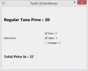 Image result for Checkbox PyQt5