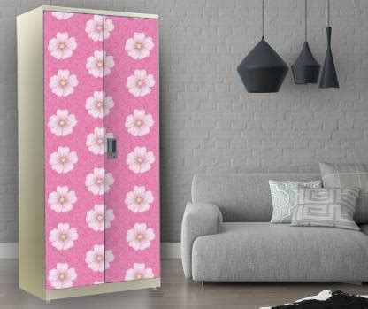 digital print world 84 cm Almirah Sticker Extra Large Floral Design for ...