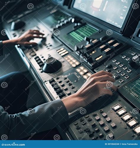 Workplace Of The Pilot Of The Old Soviet Turboprop Aircraft AN-24. The ...
