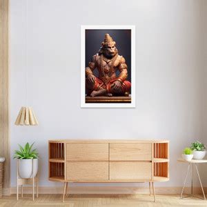 Lord Hanuman ji | Top Acrylic Glass 13 X 19 Inch| White Paper Print ...