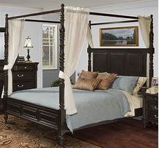 King Canopy Bed by Martinique Rubbed Black King Canopy Bed With Drapes From King Canopy Bed