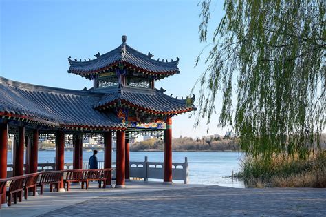日落后的中国长春南湖公园风景,国内旅游景点,旅游景点,摄影素材,汇图网www.huitu.com