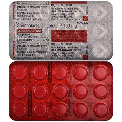 Aldactone 100 - Strip of 15 Tablets : Amazon.in: Health & Personal Care