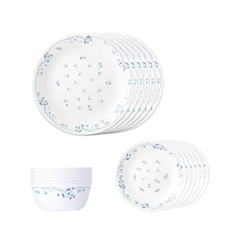 Buy Corelle Livingware 14 Pc Basic/Mini/Starter Dinner Set Small Plate ...