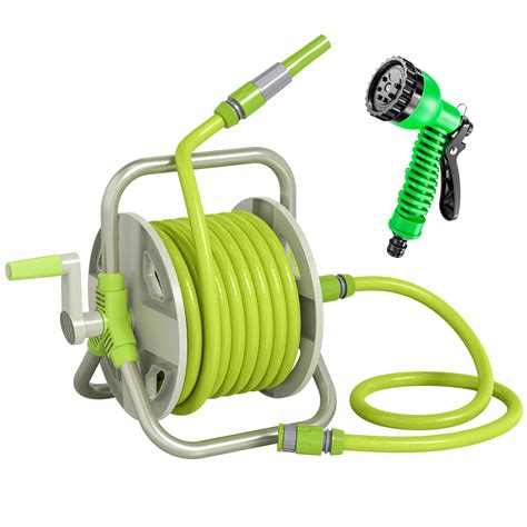Amazon.com: Portable Garden Hose Reel with 50.8ft Hose + 3.2ft ...