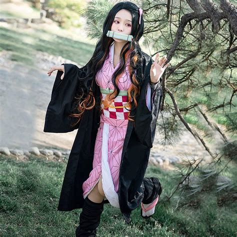 Buy Anime cosplay kimono suit Costume Kamado Tanjirou Agatsuma Zenitsu ...